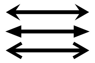 Straight long double vector arrow set