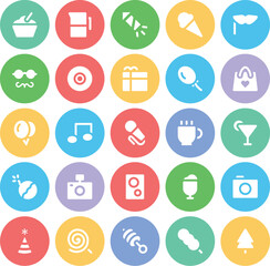 Sticker - Set of Party Line Icons

