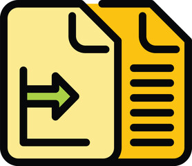 Poster - Copier device icon outline vector. Toner ink. Art machine color flat
