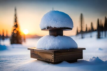 snow covered bridge