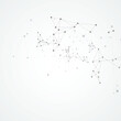 © Leonid - Geometric connect line and dots. Simple technology graphic background. Modern geometric communication. Vector banner design