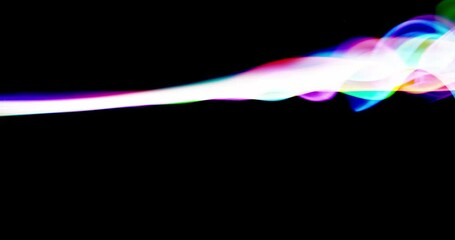 Wall Mural - bright vibrant smoke abstract with flowing smoke in a rainbow of vivid and intense colors.
