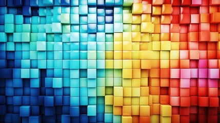 Leinwandbilder - Full frame shot of multi colored wall, Bright colored paper, Unique digital concept texture wallpaper.