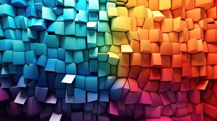 Leinwandbilder - Full frame shot of colorful abstract pattern, Abstract glass glowing design.