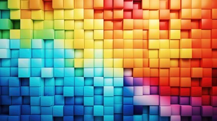 Leinwandbilder - Full frame shot of multi colored wall, Bright colored paper, Unique digital concept texture wallpaper.