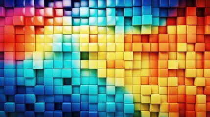 Leinwandbilder - Full frame shot of colorful abstract pattern, Abstract glass glowing design.