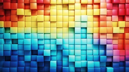 Leinwandbilder - Full frame shot of colorful abstract pattern, Abstract glass glowing design.