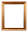 © opasstudio - Antique gold frame isolated on the white background