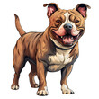 Cute American Bully Dog Clipart