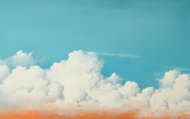 Wall Mural - Blue sky with clouds.