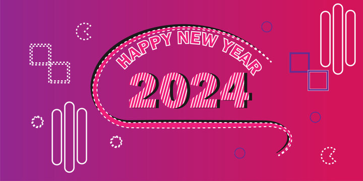 Happy new year 2024. new year. New year 2024-2024.Happy new year 2024 background Vector illustration.