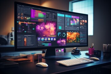 Graphic Design Software Interface, Generative AI