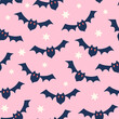 Bat seamless pattern. Cute Halloween concept.