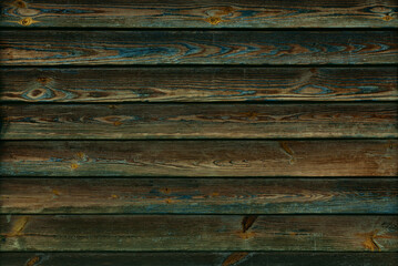 Canvas Print - weathered wooden planks with paint flakes