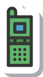 © nissat - ステッカー風シンプルビジネス単品アイコン　携帯電話