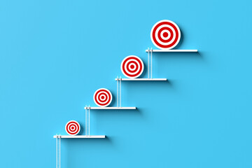 Wall Mural - target goal setting and goal improvement.