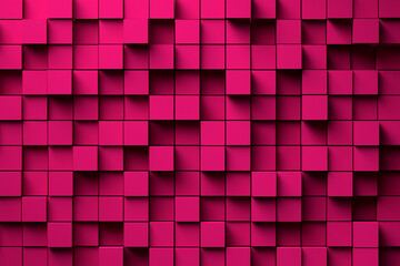 Poster - Abstract background with stack of red magenta cubes or boxes.