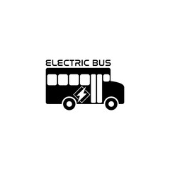 Canvas Print - Electric bus icon isolated on transparent background