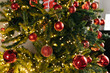 © Ксения Овчинникова - Christmas composition. Gifts, fir tree branches, red decorations on white background. Christmas, winter, new year concept. Flat lay, top view, copy space