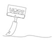© ihorzigor - Voting One line drawing isolated on white background