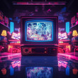 © Voysla - Retro Gamer Room Cyberpunk Style