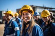 © sirisakboakaew - Builder team working at the construction site, labor day, and workers' importance