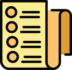 Poster - Paper store icon outline vector. Online shop. Internet money color flat