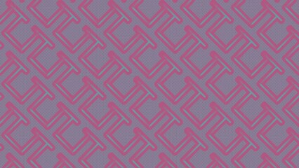 Poster - Symmetrical pattern of multiple geometric shapes with a pink and blue color combination. 3d rendering abstract background. Digital seamless loop animation. 4K, Ultra HD resolution