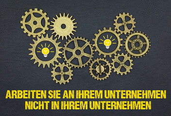 Poster - Arbeiten Sie an Ihrem Unternehmen, nicht in Ihrem Unternehmen