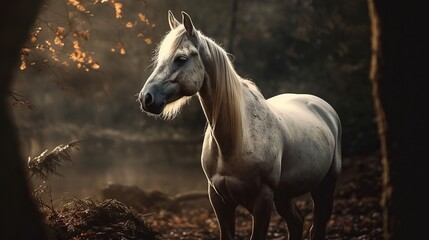Naklejka na meble Captivating unicorn ai photography capturing the enchanting beauty of these mythical creatures.