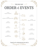 Fototapeta Na ścianę - Wedding Day timeline - vector infographic template