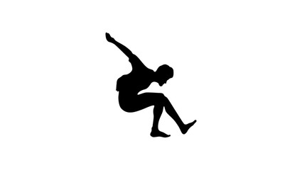 Long jump silhouette