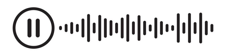 Voice message wave. Media concept