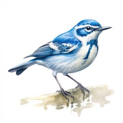 Wall Mural - Cerulean warbler bird isolated on white. Generative AI