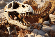 Dinosaur Fossils 3d Rendering Element