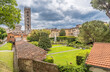 Palazzo Pfanner seen from tha Walls of Lucca, Italy