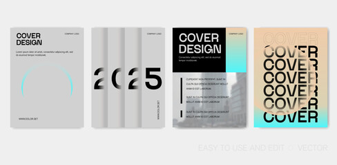 Minimal style  covers with colorful, geometric shapes. Modern wallpaper design for social media, idol poster, banner, flyer.
