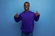 © Ivan Traimak - handsome confident 30s american man dressed in a blue sweater shows class