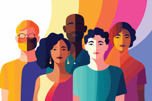 Inclusive Group Of People Isolated Illustration