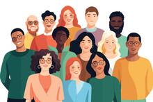 Inclusive Group Of People Isolated Illustration