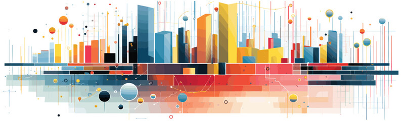 Wall Mural - digital data and big tech imagery vector simple 3d isolated illustration