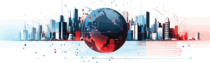 Wall Mural - digital data and big tech imagery vector simple 3d isolated illustration