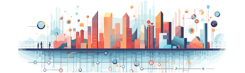 Wall Mural - digital data and big tech imagery vector simple 3d isolated illustration