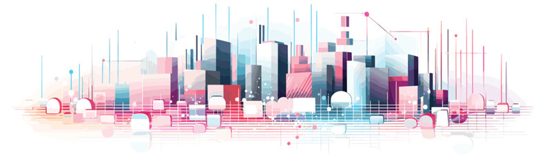 Wall Mural - digital data and big tech imagery vector simple 3d isolated illustration