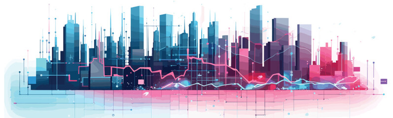 Wall Mural - digital data and big tech imagery vector simple 3d isolated illustration