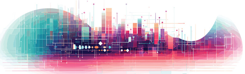Wall Mural - digital data and big tech imagery vector simple 3d isolated illustration