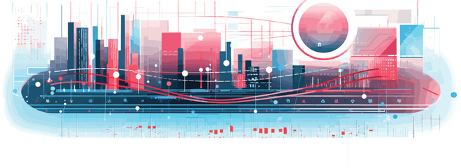 Wall Mural - digital data and big tech imagery vector simple 3d isolated illustration