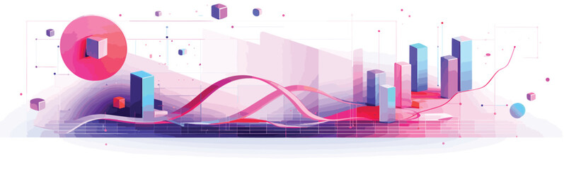 Wall Mural - digital data and big tech imagery vector simple 3d isolated illustration