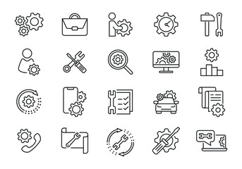 Repair icon vector illustration. Symbol gear on isolated background. Support sign concept.