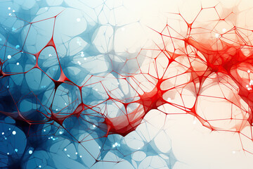 Ai intelegence and neuronal red, computing and neural network.generative ai